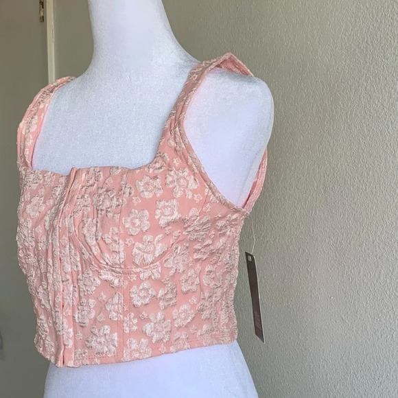 Nwt Wild Fable Brocade Corset, vintage inspired, pink, M - Picture 3 of 16